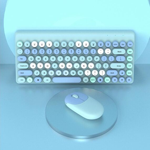 FV-W10 86-Keys 2.4G Set tastiera e mouse wireless (blu miscelato)