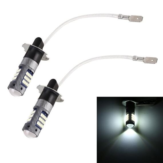 1 paio H3 DC12V / 5W Auto LED a LED fendinebbia con 42LEDS SMD-2016 Lampada perline (luce bianca)