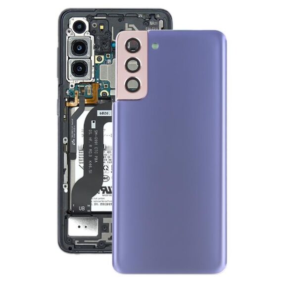 Batteria posteriore con coperchio dell'obiettivo della fotocamera per Samsung Galaxy S21 + 5G (viola)