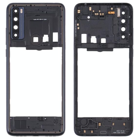 Piastra di lunetta originale con telaio medio per TCL 20 SE T671H (nero)