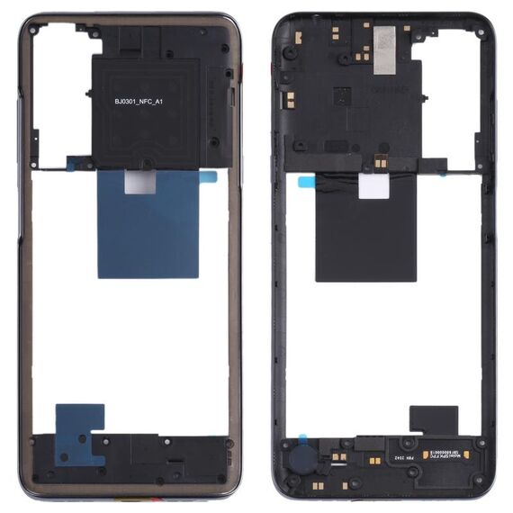Piastra di lunetta originale per telaio centrale per TCL 20L / 20 Lite T774H, T774B (nero)