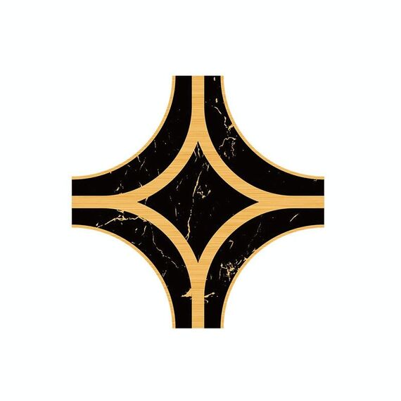 2 set Adesivi per pavimenti a prova di umidità Abbastanza anticato (oro nero)