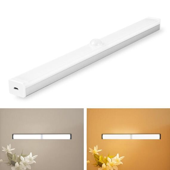 Lampada a induzione a forma di corpo umano a LED Striscia di ricarica lampada da ricarica, dimensioni: 21 cm (argento e luce calda)