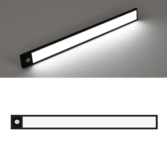 Intelligente lampada a led wireless ad induzione automatica del corpo umano 40 cm (nero + luce bianca)