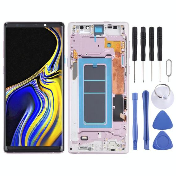 Schermo LCD OLED per Samsung Galaxy Note9 SM-N960 Digitizer Assemblaggio completo con cornice (viola)