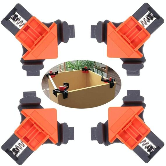 4 pezzi / set clip ad angolo di lavorazione del legno a 90 gradi (sacchetto opp)