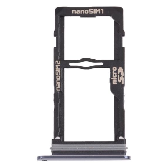 Vassoio Nano SIM Card + Nano SIM Card Vassoio / Micro SD Card Vassoio per LG G8S Thinq LMG810, LM-G810, LMG810AW (nero)