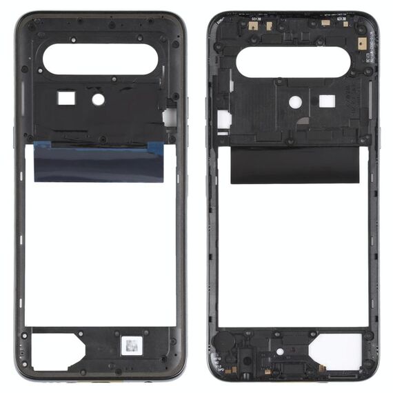 Piastra di lunetto per grafici medio per LG K61 LMQ630EAW, LM-Q630EAW, LM-Q630 (nero)