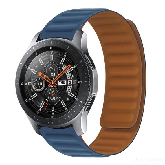 Cinturino per orologio magnetico in silicone per Huawei GT 2 42mm (blu scuro)