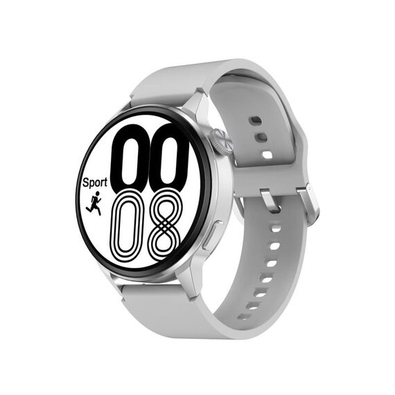 Guarda intelligente a cristallo in silicone DT4 da 1.36 pollici (argento)