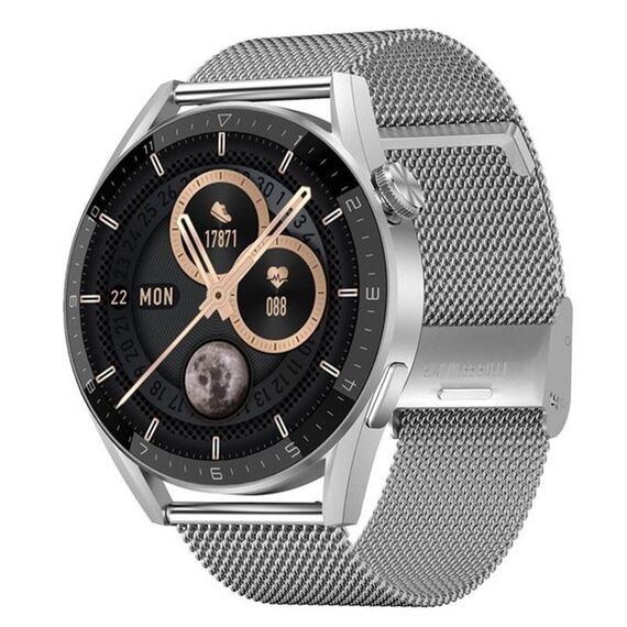 DT3 MAX 1,36 pollice in acciaio orologio a forma di cinturino in acciaio Smart Watch (Argento)
