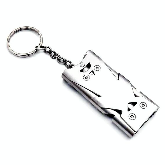 2 PCS Outdoor Decibel ad alto decibel in acciaio inox a tre tubi di sopravvivenza di salvataggio (argento)