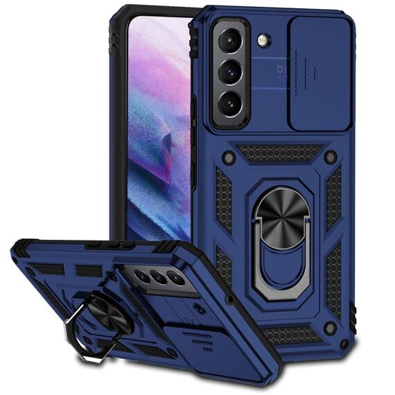 Per Samsung Galaxy S22 5G Sliding CAMSHIELD Holder Holder Holder (Blue)