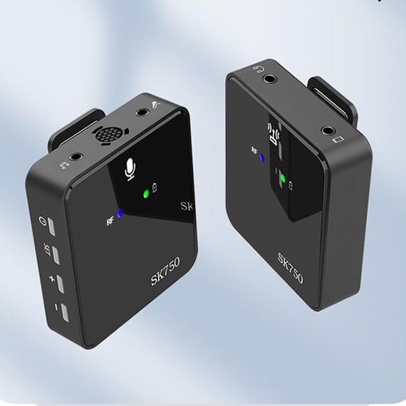 SK750 Type-C Ricarica uno per un microfono mini Lavalier wireless (nero)