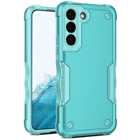 Per Samsung Galaxy S22 5G Cassa del telefono dell'armatura antiscivolo (verde della menta)
