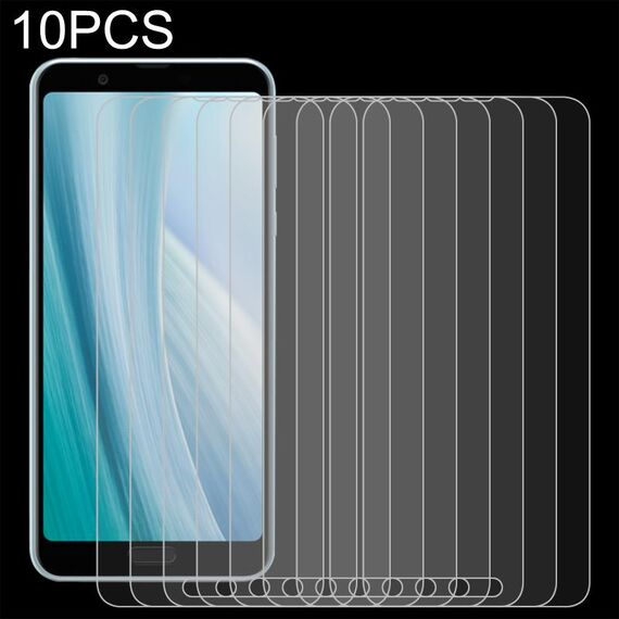 Pellicola in vetro temperato da 10 pezzi da 0,26 mm 9h 2.5D per Sharp Aquos Sense 3