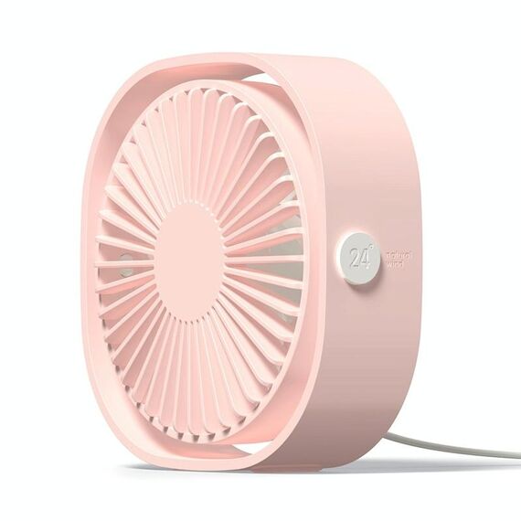 Rotazione a 360 gradi Wind 3 velocità Mini USB Desktop Fan (rosa)