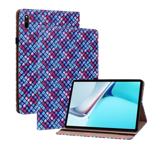 Per Huawei Matepad 11 2021 custodia per tablet in pelle per tessere con supporto (blu)