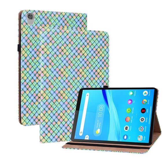 Per Lenovo Tab M8 HD TB-8505F 8.0 Custodia in pelle per tessitura a colori in pelle con supporto (arcobaleno)