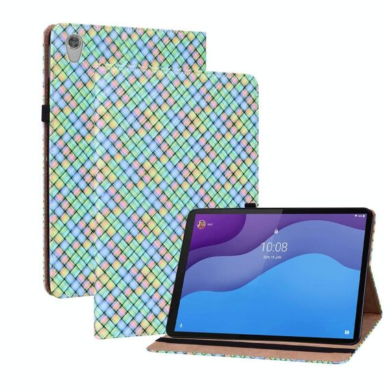 Per Lenovo Tab M10 HD Gen 2 TB-X306X Custodia per tavoletta in pelle con tessere con supporto (arcobaleno)