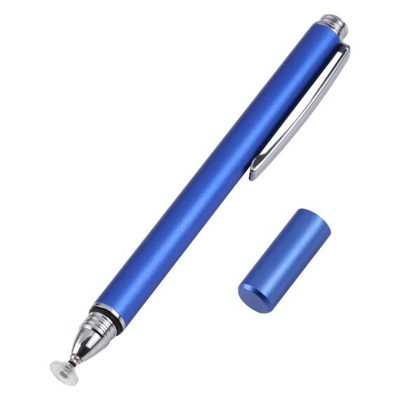 Penna stilo capacitivo del dischi in silicone universale (blu)