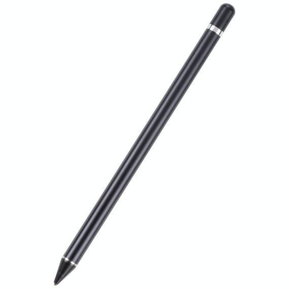 Penna stilo capacitivo attiva universale universale con cappuccio magnetico (nero)