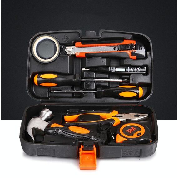 Set di combinazione di attrezzi a mano hardware domestico 9 in 1