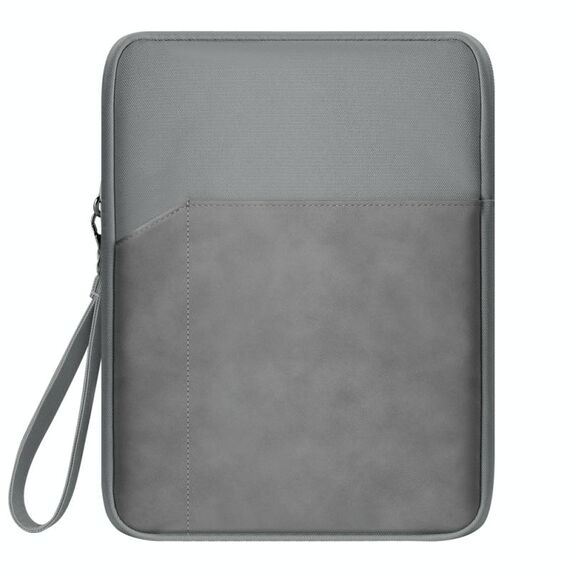7,9-8.4 pollici pelle di pecora universale in pelle + sacchetto di stoccaggio portatile in tessuto Oxford (grigio scuro)