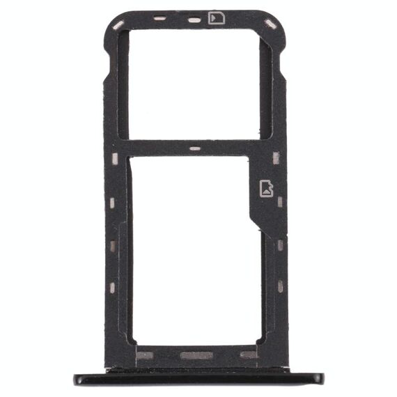 Vassoio della scheda SIM + Vassoio per schede Micro SD per ZTE BLADE A7 2019 (nero)