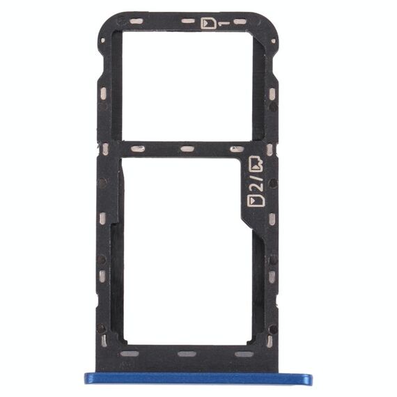 Vassoio della scheda SIM + vassoio della scheda micro SD per ZTE BLADE A51 (blu)