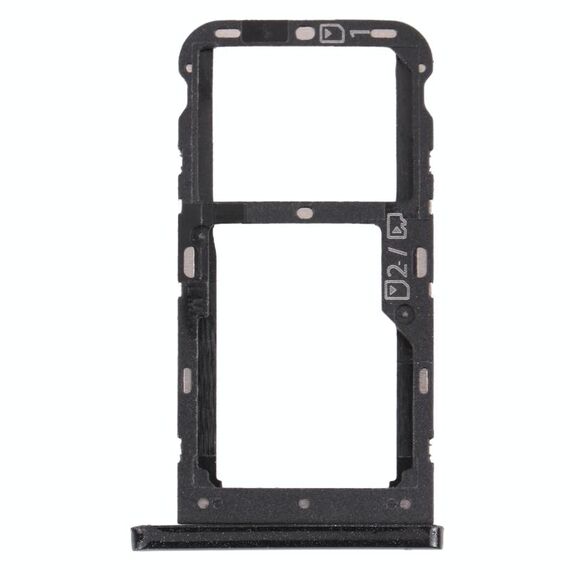 Vassoio della scheda SIM + vassoio della scheda SIM / vassoio di scheda micro SD per ZTE BLADE V10 VITA (nero)