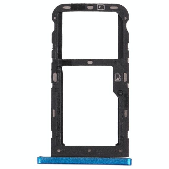 Vassoio della scheda SIM + vassoio della scheda SIM / vassoio di schede Micro SD per ZTE BLADE V10 VITA (blu)
