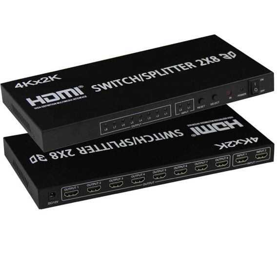 Interruttore video HDMI 2-in-8 Full HD X 2K x 2K