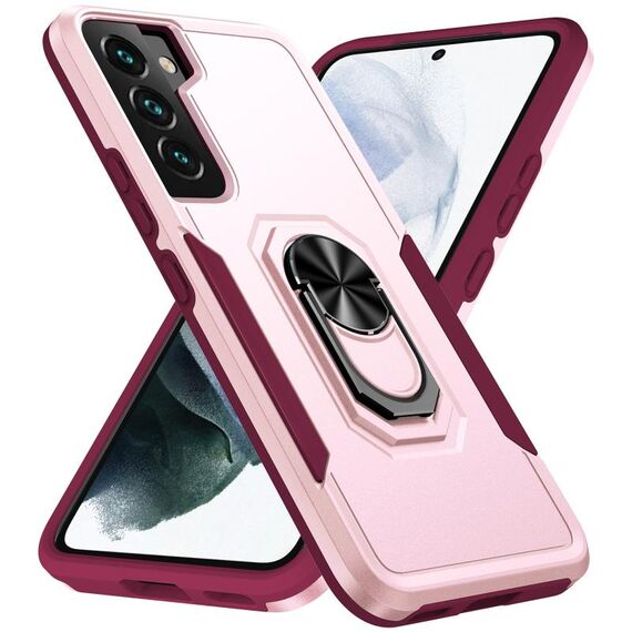 Per Samsung Galaxy S22 + 5G PIONEER ARMOR Heavy Duty PC + porta cellulare TPU (rosa)
