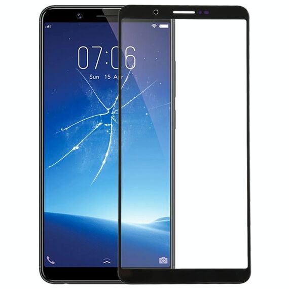 Per vivo Y71 Lente in vetro esterno dello schermo anteriore con adesivo otticamente trasparente OCA