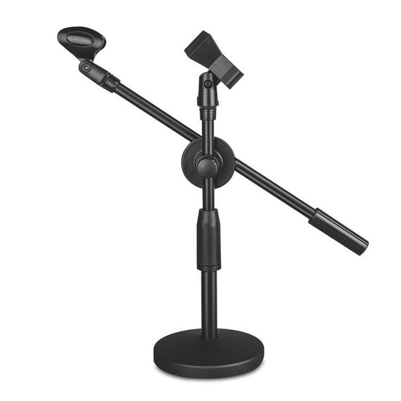 LKT-300 30-65 cm Base a dischi metallici a doppio supporto per microfono, Dimensioni: 160mm Base