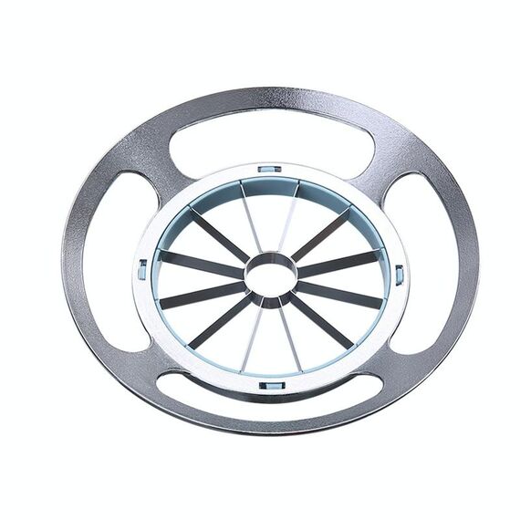 Affissatura in acciaio inox Apple Slicer Divisore di frutta, Colore: 12 tagli (blu)