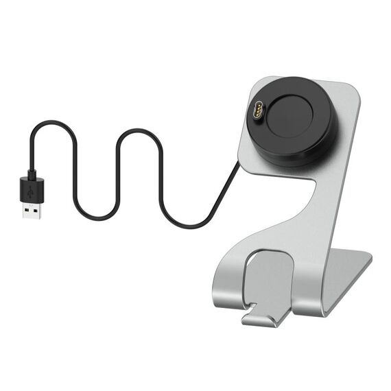 Per Garmin Forerunner 55 Base di ricarica in metallo magnetico girevole (grigio)