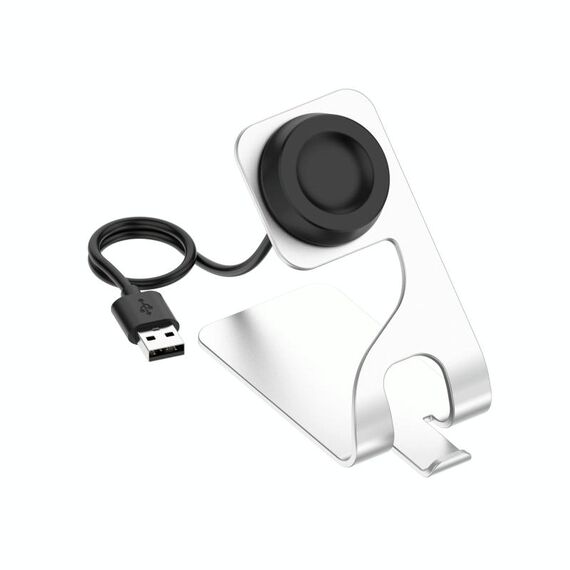 Per Huawei Watch GT2 Pro Base in metallo magnetico a rotazione (argento)