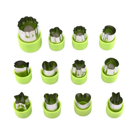 0-98 12 IN 1 Cucina in acciaio inox Cutter (verde)