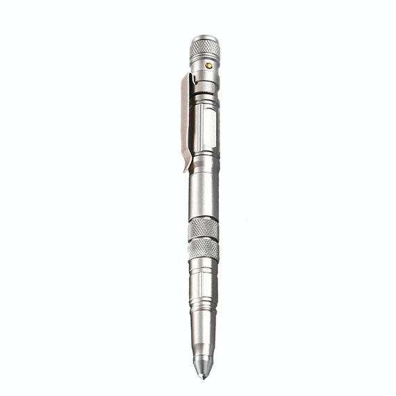 P08 LED all'aperto con finestra in acciaio al tungsteno lampeggiante Breaking Autodifection Pen (Gold)