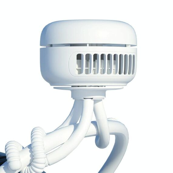 Ventilatore portatile del desktop del polpo del bambino (bianco della luna)