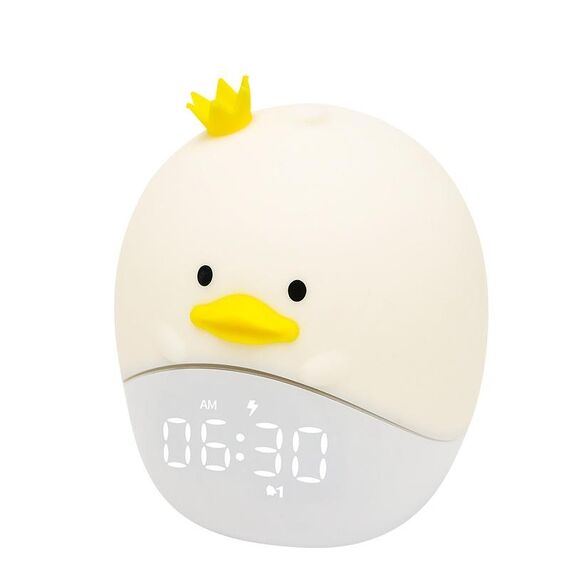 Cartoon Animal LED Smart Slead Orologio da letto Mini Lampada addormentata (Anatra Principe)