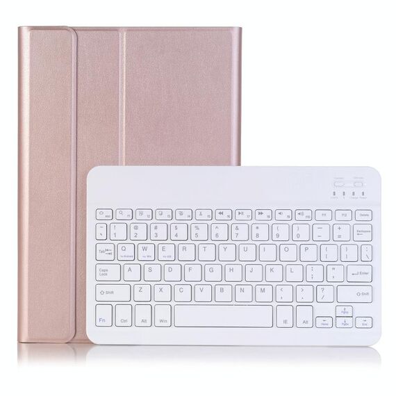 Custodia in pelle da tastiera Bluetooth A870B con supporto e slot a penna TPU per Samsung Galaxy Tab S8 11 pollici SM-X700 / SM-X706 (oro rosa)