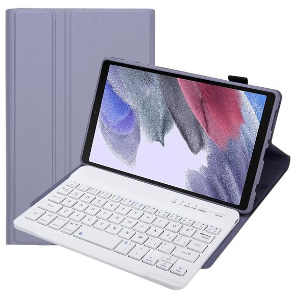 A220 Candy Color TPU TPU Custodia in pelle Bluetooth Bluetooth Bluetooth con staffa per Samsung Galaxy Tab A7 Lite 8.7 T220 / T225 (viola)