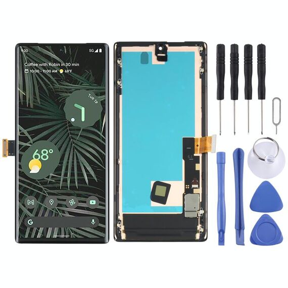 Schermo LCD originale per Google Pixel 6 Pro Digitizer Assemblaggio completo con cornice