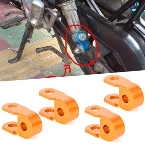 2 paia Ammortizzatore Ammortizzatore Estensione dell'altezza per motociclista scooter, Dimensione: Piccolo (Giallo)