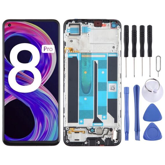Schermo LCD originale per OPPO Realme 8 Pro Digitizer Assemblaggio completo con cornice