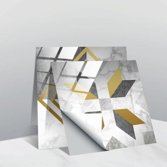 20 pz 10cm PVC Crystal Crystal Coperto film Geometric Pattern Mattonelle Adesivo murale (TS238)