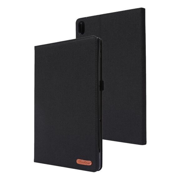 For OPPO Realme Pad 11 inch Horizontal Flip TPU + Fabric PU Leather Protective Case(Black)